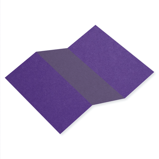 Colorplan Purple Tri Fold Card 