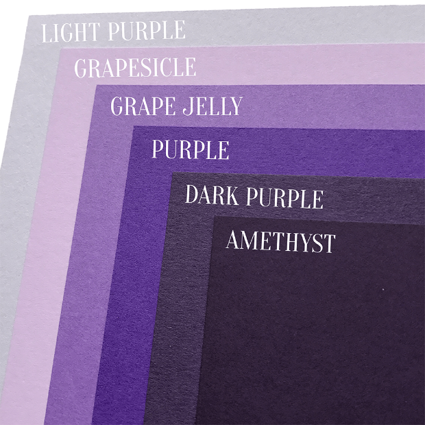 Purple Cardstock Color Comparison