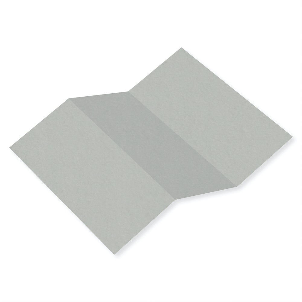 Colorplan Real Grey Tri Fold Card 