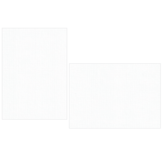 Regal White Linen Flat Cards