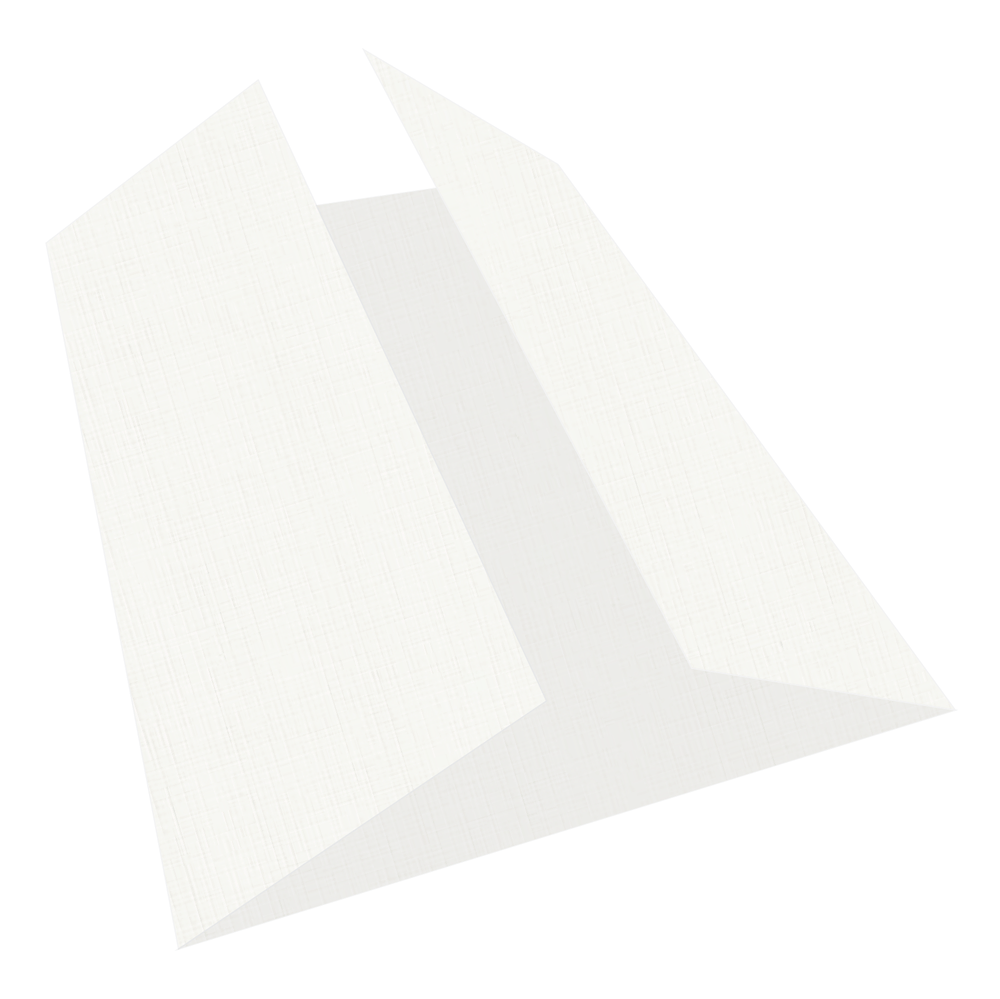 Rich Cream Linen Gate Fold Cards