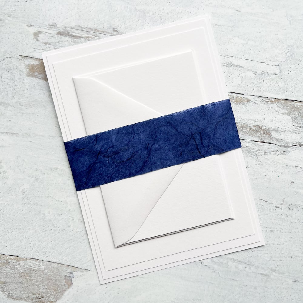 Royal Blue Belly Bands | Thai Mulberry Paper
