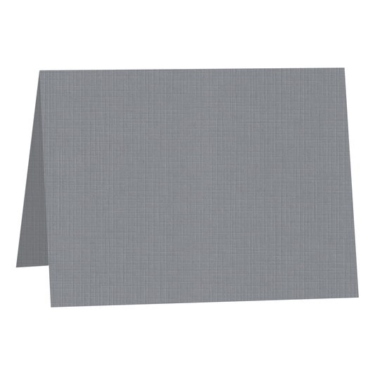 Pewter Gray Linen Half-Fold Cards