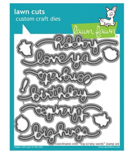 Lawn Cuts Custom Craft Die - Big Scripty Words
