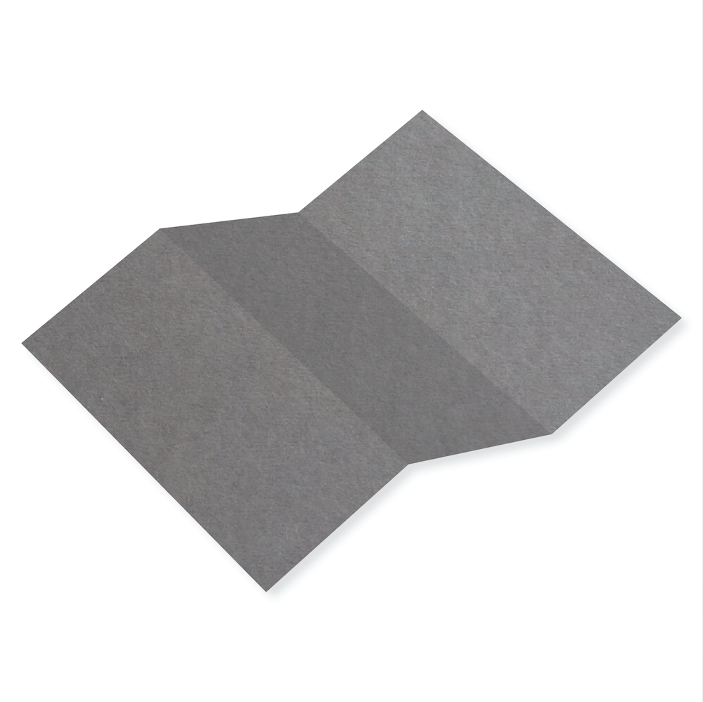 Colorplan Smoke Grey Tri Fold Card 
