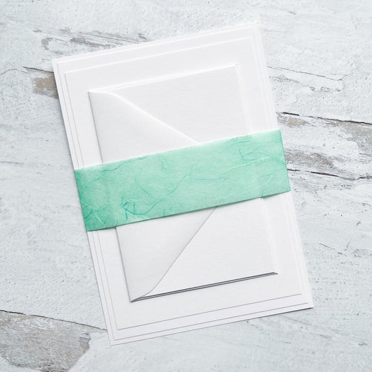Teal Belly Bands | Thai Mulberry Paper