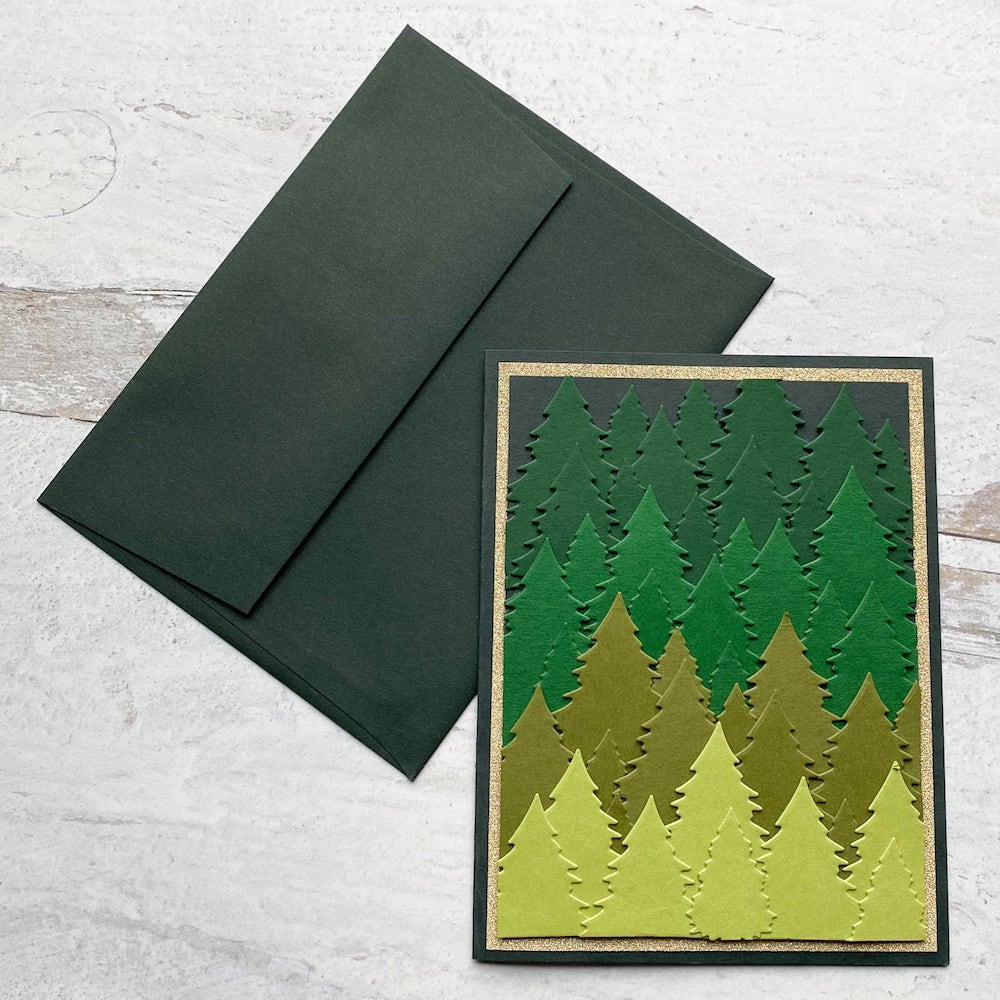 Timber Green Square Flap Envelopes